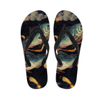 Watercolor Pisces Zodiac Sign Print Flip Flops
