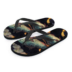 Watercolor Pisces Zodiac Sign Print Flip Flops