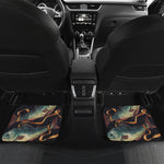 Watercolor Pisces Zodiac Sign Print Front and Back Car Floor Mats