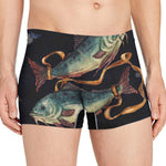 Watercolor Pisces Zodiac Sign Print Men's Boxer Briefs
