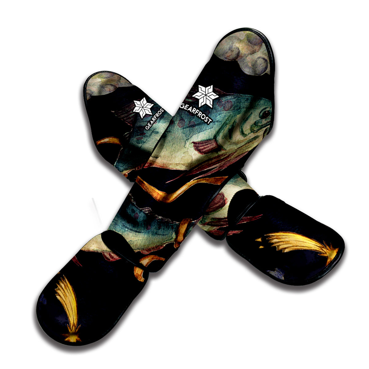 Watercolor Pisces Zodiac Sign Print Muay Thai Shin Guard