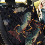 Watercolor Pisces Zodiac Sign Print Pet Car Back Seat Cover