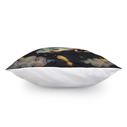 Watercolor Pisces Zodiac Sign Print Pillow Cover