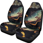 Watercolor Pisces Zodiac Sign Print Universal Fit Car Seat Covers