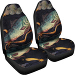 Watercolor Pisces Zodiac Sign Print Universal Fit Car Seat Covers