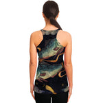 Watercolor Pisces Zodiac Sign Print Women's Racerback Tank Top
