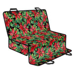 Watercolor Poinsettia Pattern Print Pet Car Back Seat Cover