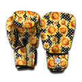 Watercolor Polka Dot Sunflower Print Boxing Gloves
