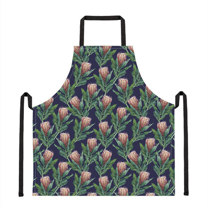 Watercolor Protea Pattern Print Apron