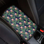 Watercolor Protea Pattern Print Car Center Console Cover