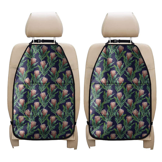 Watercolor Protea Pattern Print Car Seat Organizers