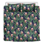 Watercolor Protea Pattern Print Duvet Cover Bedding Set
