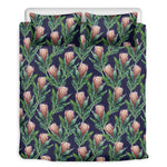 Watercolor Protea Pattern Print Duvet Cover Bedding Set