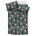 Watercolor Protea Pattern Print Duvet Cover Bedding Set