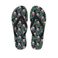 Watercolor Protea Pattern Print Flip Flops