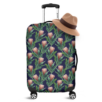 Watercolor Protea Pattern Print Luggage Cover