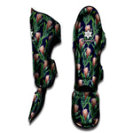 Watercolor Protea Pattern Print Muay Thai Shin Guard