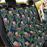 Watercolor Protea Pattern Print Pet Car Back Seat Cover