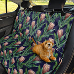 Watercolor Protea Pattern Print Pet Car Back Seat Cover