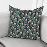 Watercolor Protea Pattern Print Pillow Cover