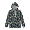 Watercolor Protea Pattern Print Pullover Hoodie