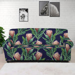 Watercolor Protea Pattern Print Sofa Cover