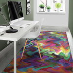 Watercolor Psychedelic Print Area Rug