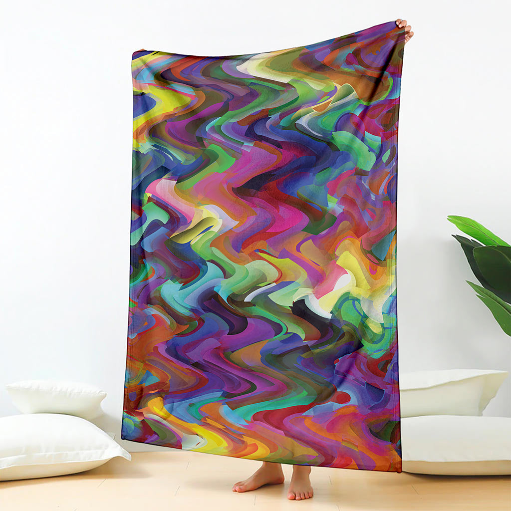 Watercolor Psychedelic Print Blanket