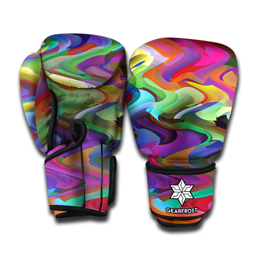Watercolor Psychedelic Print Boxing Gloves