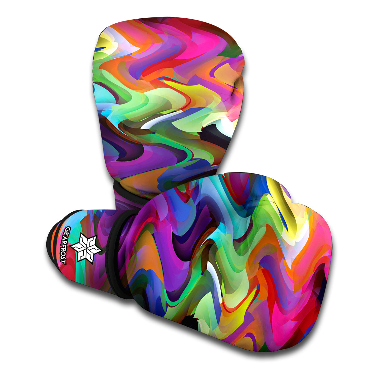 Watercolor Psychedelic Print Boxing Gloves