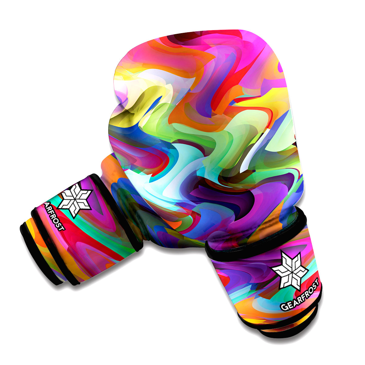 Watercolor Psychedelic Print Boxing Gloves