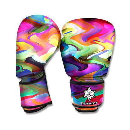 Watercolor Psychedelic Print Boxing Gloves