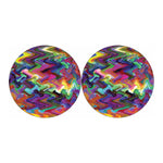 Watercolor Psychedelic Print Car Coasters