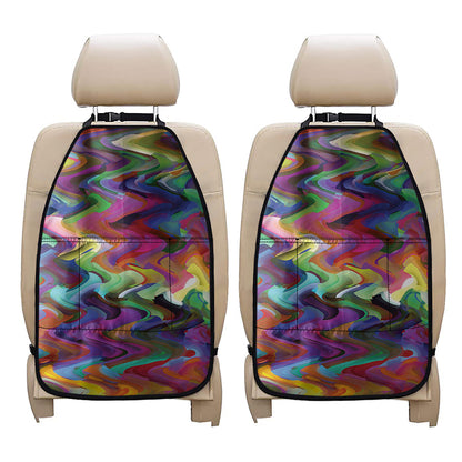 Watercolor Psychedelic Print Car Seat Organizers