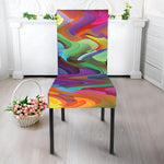 Watercolor Psychedelic Print Dining Chair Slipcover