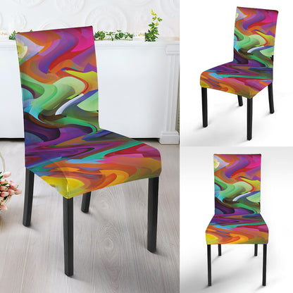 Watercolor Psychedelic Print Dining Chair Slipcover