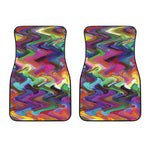 Watercolor Psychedelic Print Front Car Floor Mats