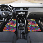 Watercolor Psychedelic Print Front Car Floor Mats