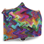 Watercolor Psychedelic Print Hooded Blanket