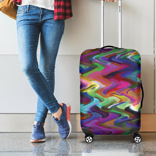 Watercolor Psychedelic Print Luggage Cover