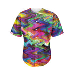 Watercolor Psychedelic Print Men's Baseball Jersey