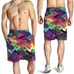 Watercolor Psychedelic Print Men's Shorts