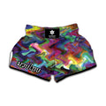 Watercolor Psychedelic Print Muay Thai Boxing Shorts