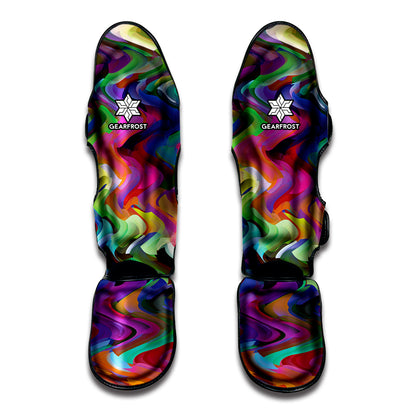 Watercolor Psychedelic Print Muay Thai Shin Guard