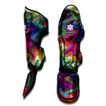 Watercolor Psychedelic Print Muay Thai Shin Guard