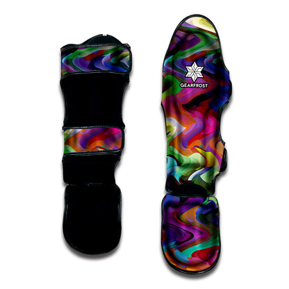 Watercolor Psychedelic Print Muay Thai Shin Guard