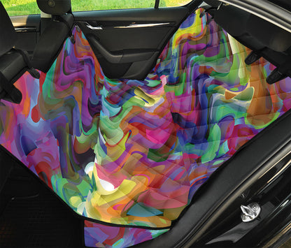 Watercolor Psychedelic Print Pet Car Back Seat Cover