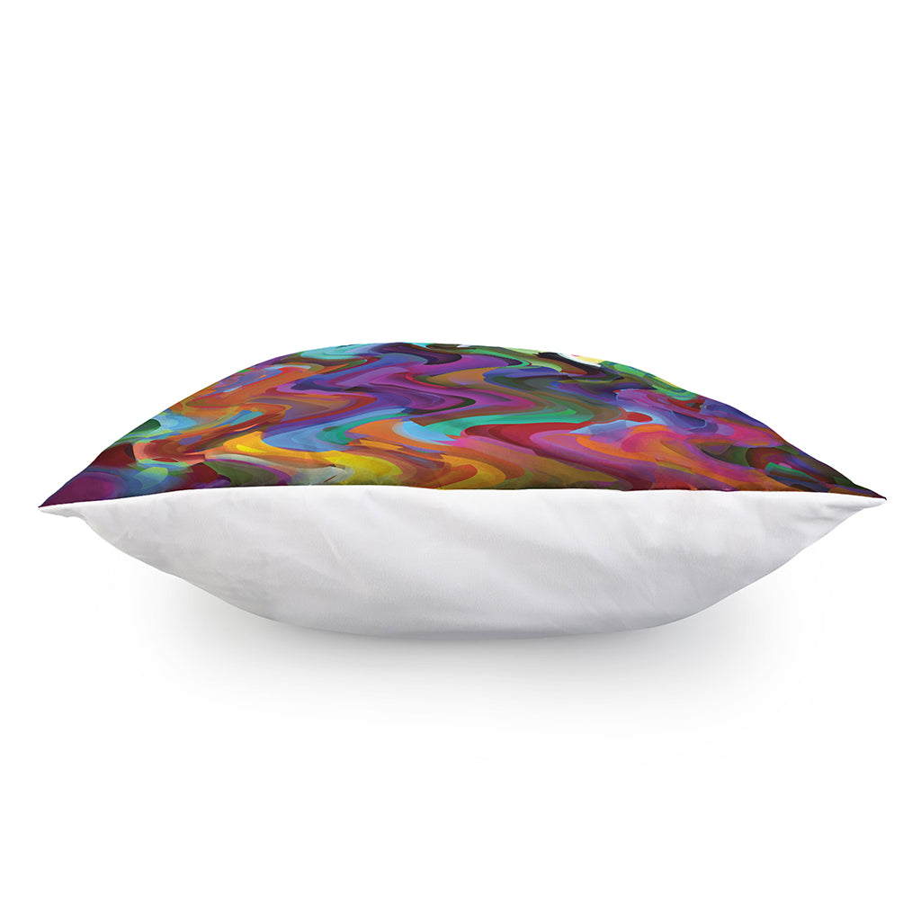 Watercolor Psychedelic Print Pillow Cover