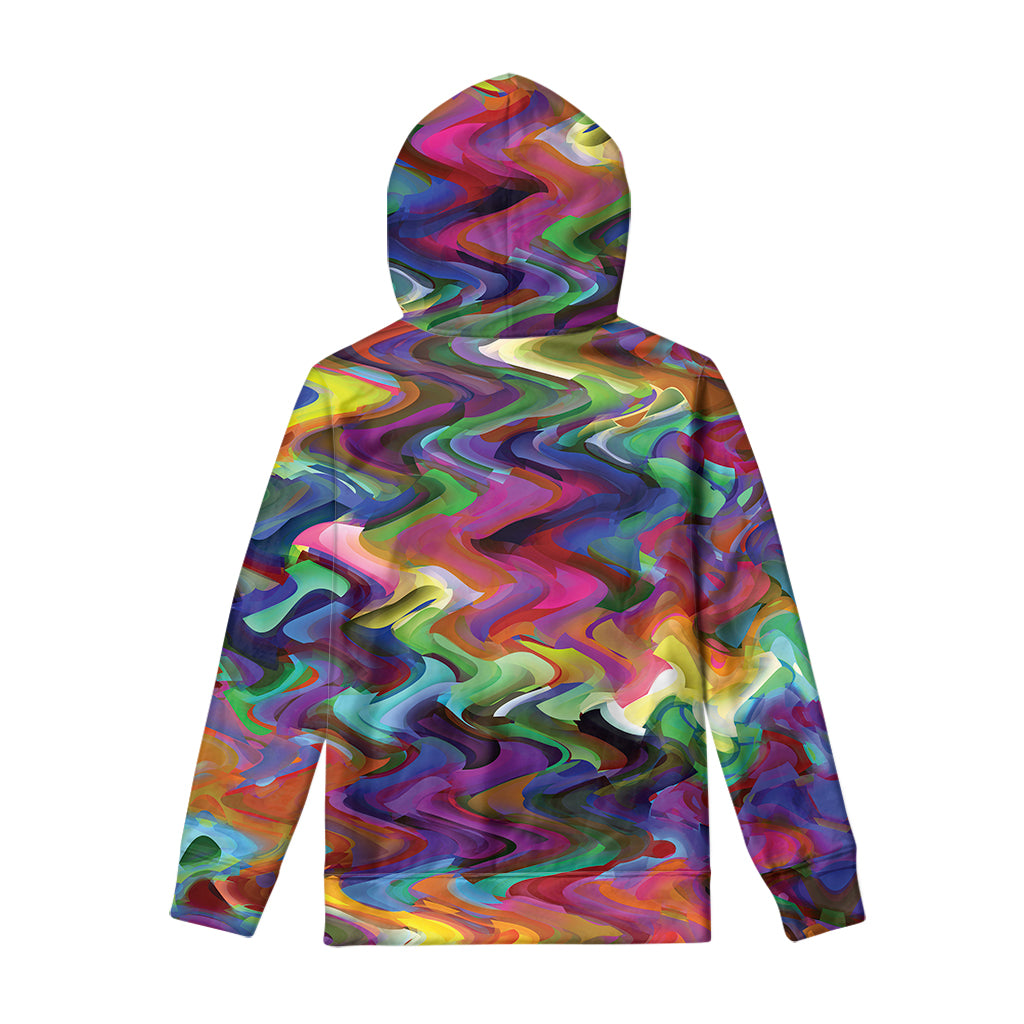 Watercolor Psychedelic Print Pullover Hoodie
