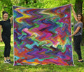 Watercolor Psychedelic Print Quilt